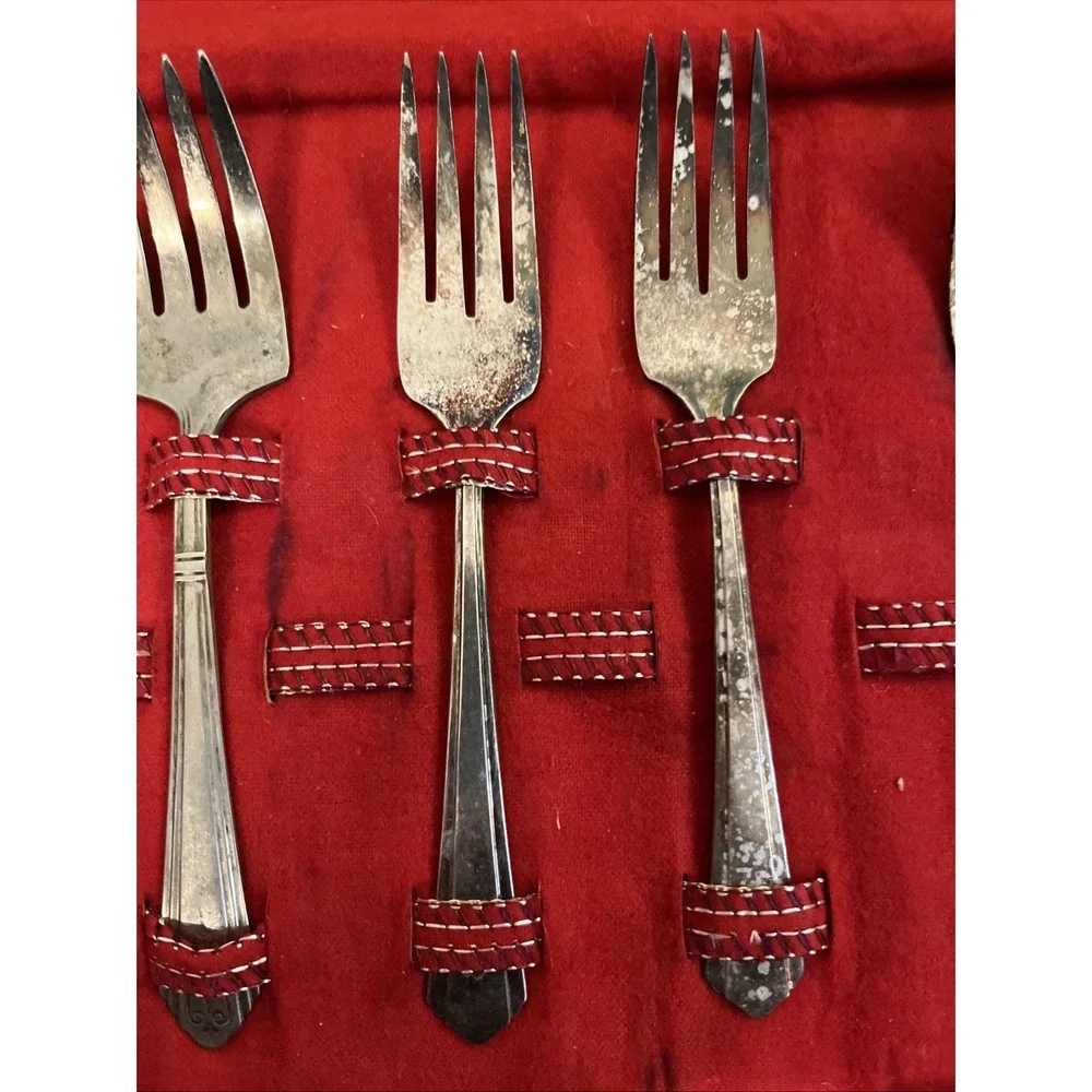 Antique Vintage Silverplate Flatware 16 Lot Oneida Rogers 1800s 1900s With Case
